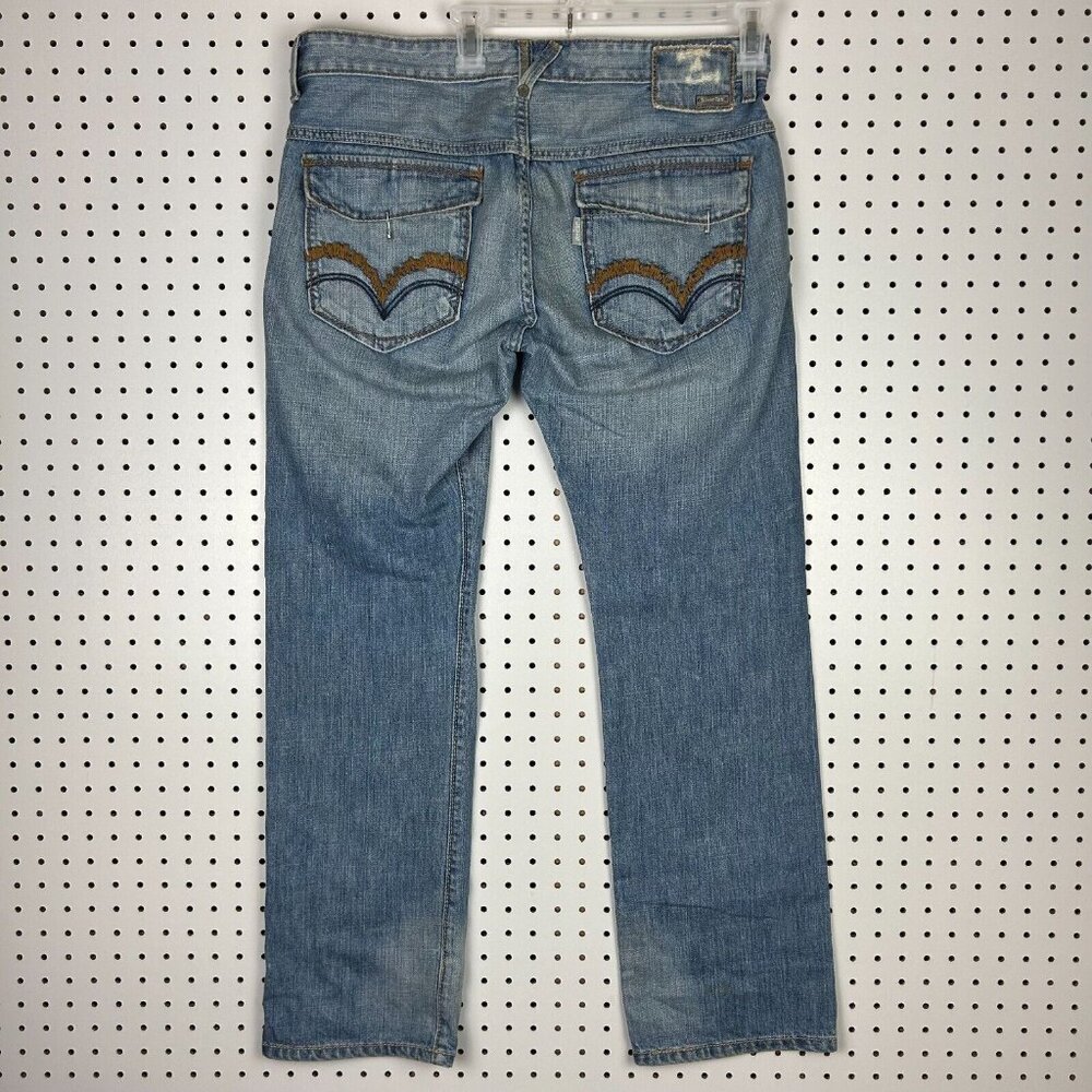 Levi's Silvertab Slim Straight Y2K Grunge Blue Jeans‎ 34x30 Vtg 90s Flap Skate